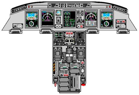 kokpit Embraera 170